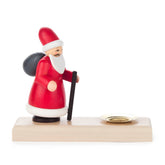 Candle holder with Santa coloured, for candle d=14mm